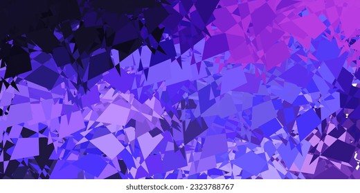 Textura vectorial púrpura clara con formas memphis. Ilustración con formas coloridas en estilo abstracto. Fondo para teléfonos móviles.