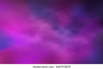 Light Purple vector texture with milky way stars. Modern abstract illustration with Big Dipper stars. Pattern for astrology websites.