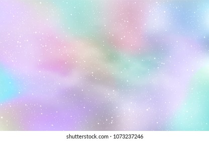 Light Purple vector texture with milky way stars. Blurred decorative design in simple style with galaxy stars. Template for cosmic backgrounds.