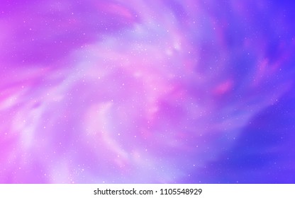 Light Purple vector texture with milky way stars. Blurred decorative design in simple style with galaxy stars. Pattern for astronomy websites.