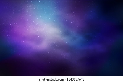 Light Purple vector texture with milky way stars. Shining illustration with sky stars on abstract template. Pattern for astrology websites.
