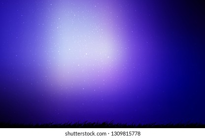 Light Purple vector texture with milky way stars. Modern abstract illustration with Big Dipper stars. Template for cosmic backgrounds.