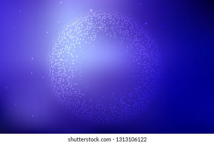 Light Purple vector texture with milky way stars. Shining illustration with sky stars on abstract template. Pattern for astrology websites.