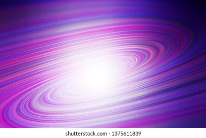 Light Purple vector texture with milky way stars. Space stars on blurred abstract background with gradient. Template for cosmic backgrounds.