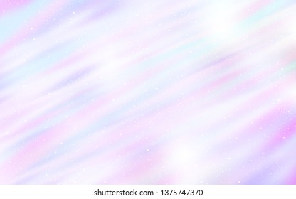 Light Purple vector texture with milky way stars. Shining illustration with sky stars on abstract template. Pattern for astronomy websites.