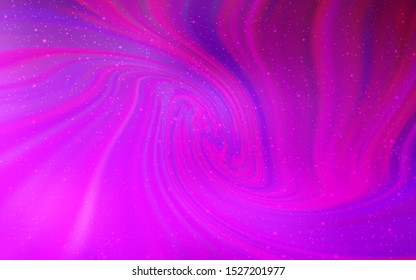Light Purple vector texture with milky way stars. Shining illustration with sky stars on abstract template. Pattern for astrology websites.