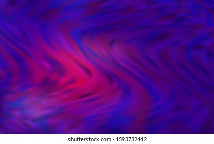 Light Purple vector texture with milky way stars. Space stars on blurred abstract background with gradient. Smart design for your business advert.