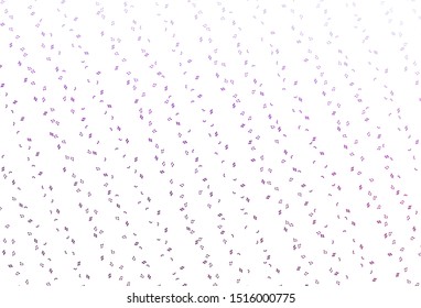 Light Purple vector texture with musical notes. Modern abstract illustration with melody keys. Pattern for school ad, booklets.