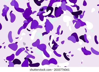 Light purple vector texture with random forms. Colorful chaotic forms with gradient in modern style. Elegant design for wallpapers.