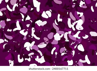 Textura de vector púrpura claro con formas aleatorias. Ilustración simple y colorida con formas abstractas de gradiente. Diseño sencillo para su sitio web.