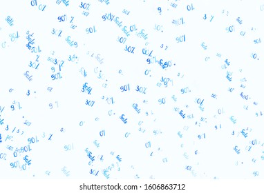 Light Purple vector texture with selling prices 30, 50, 90 %. Gradient illustration with discount signs on white backdrop. Design for business ads, commercials.