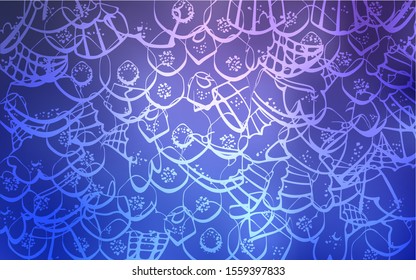 Light Purple vector texture with sweets, candies. Decorative shining illustration with sweets on abstract template. Template of children's food in cafe.