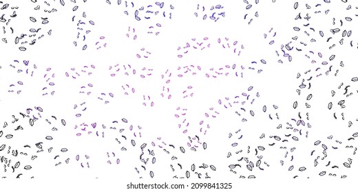 Leicht violette Vektorstruktur mit Frauenrechtssymbolen. Farbige Feminismus-Symbole mit Farbverlauf im modernen Stil. Elegantes Design für Bildschirmhintergründe.