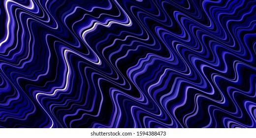 Light Purple vector texture with wry lines. Abstract illustration with gradient bows. Best design for your posters, banners.