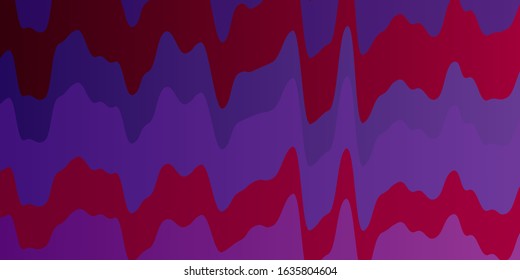 Light Purple vector texture with wry lines. Colorful illustration with curved lines. Design for your business promotion.