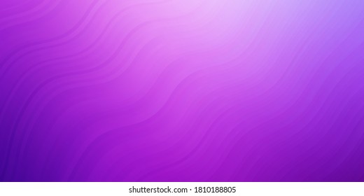 Light Purple vector texture with wry lines. Brand new colorful illustration with bent lines. Design for your business promotion.