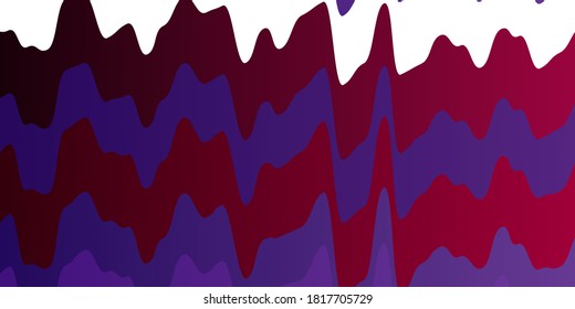 Light Purple vector texture with wry lines. Colorful illustration with curved lines. Design for your business promotion.