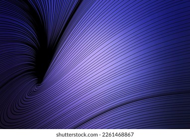 Textura vectorial púrpura clara con líneas irregulares. Ilustración abstracta de gradiente moderno con líneas de banda. Fondo para pantallas de teléfonos móviles.