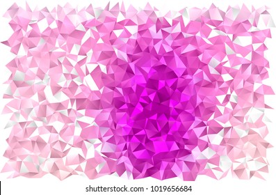 Light Purple vector triangle mosaic background. Creative illustration in halftone style with gradient. Brand-new style for your business design.