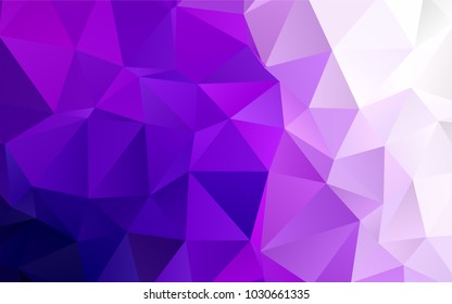Light Purple vector triangle mosaic background. An elegant bright illustration with gradient. A completely new design for your business.