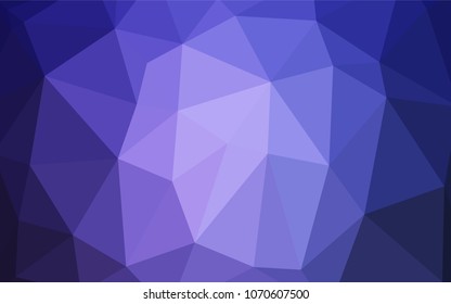Light Purple vector triangle mosaic texture. Colorful abstract illustration with gradient. Triangular pattern for your business design.