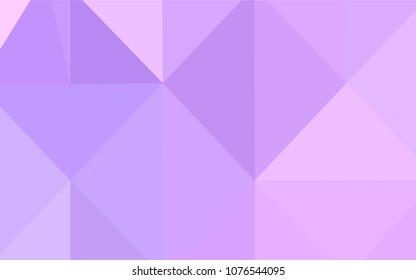 Light Purple vector triangle mosaic cover. Triangular geometric sample with gradient.  A completely new template for your business design.