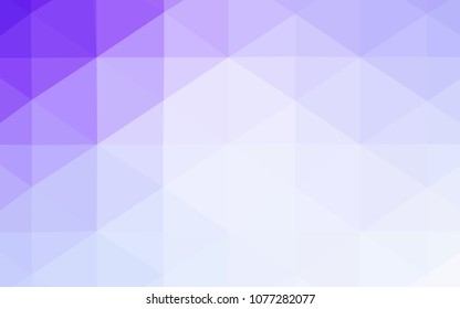 Light Purple vector triangle mosaic cover. Polygonal abstract illustration with gradient. Textured pattern can be used for background.
