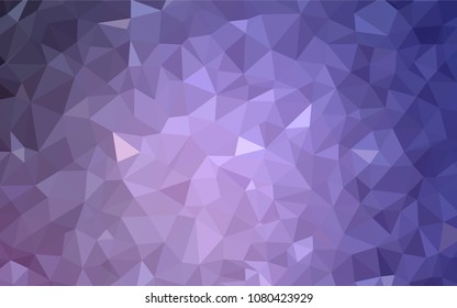 Light Purple vector triangle mosaic cover. Shining polygonal illustration, which consist of triangles. Brand new design for your business.