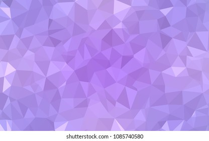 Light Purple vector triangle mosaic template. Colorful illustration in abstract style with triangles. Polygonal design for your web site.