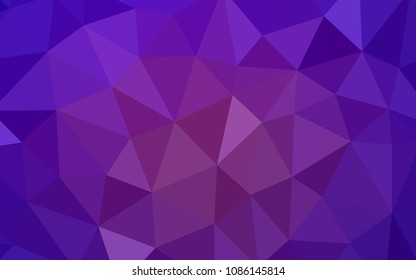Light Purple vector triangle mosaic cover. Colorful illustration in abstract style with triangles. Brand new design for your business.