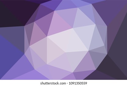 Light Purple vector triangle mosaic cover. A completely new color illustration in a polygonal style. Textured pattern for your backgrounds.