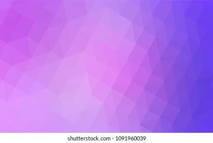Light Purple vector triangle mosaic cover. Colorful abstract illustration with triangles. Polygonal design for your web site.