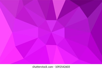 Light Purple vector triangle mosaic template with a diamond. Colorful abstract illustration with triangles. Best triangular design for your business.