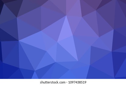 Light Purple vector triangle mosaic template. Polygonal abstract illustration with gradient. Polygonal design for your web site.