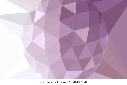 Light Purple vector triangle mosaic template with a diamond. Colorful illustration with gradient. Brand new design for your business.