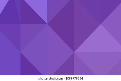 Light Purple vector triangle mosaic cover. Triangular geometric sample with gradient.  That pattern can be used as a part of a brand book.