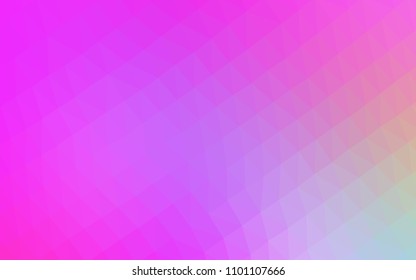 Light Purple vector triangle mosaic template. Colorful abstract illustration with gradient. A completely new design for your business.