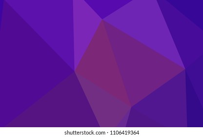 Light Purple vector triangle mosaic template. Colorful abstract illustration with triangles. A completely new design for your leaflet.