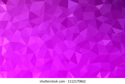 Light Purple vector triangle mosaic cover. Creative illustration in halftone style with triangles. Pattern for a brand book's backdrop.