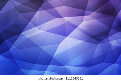 Light Purple vector triangle mosaic template. Colorful illustration in abstract style with triangles. Polygonal design for your web site.