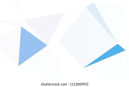 Light Purple vector triangle mosaic template. Creative geometric illustration in Origami style with gradient. Completely new template for your banner.