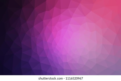 Light Purple vector triangle mosaic template. A sample with polygonal shapes. Textured pattern for your backgrounds.