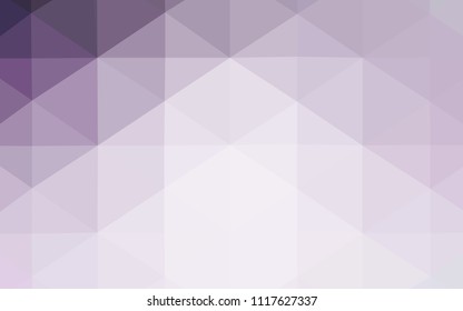 Light Purple vector triangle mosaic cover. Shining polygonal illustration, which consist of triangles. A completely new template for your business design.