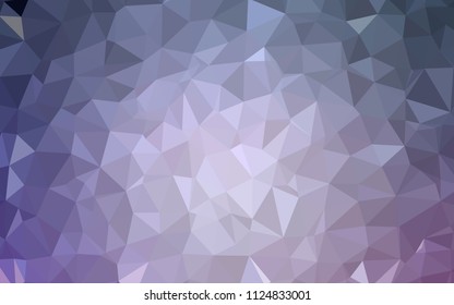 Light Purple vector triangle mosaic template. Modern abstract illustration with triangles. Completely new template for your banner.