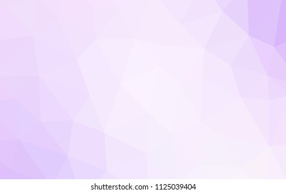Light Purple vector triangle mosaic template. Shining colorful illustration with triangles. Completely new template for your banner.