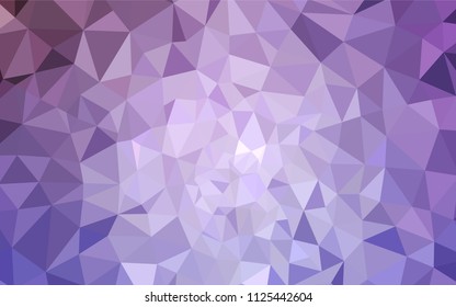 Light Purple vector triangle mosaic cover. Glitter abstract illustration with an elegant triangles. Brand new style for your business design.
