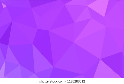 Light Purple vector triangle mosaic template. Creative illustration in halftone style with triangles. A completely new design for your leaflet.
