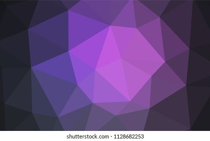 Light Purple vector triangle mosaic cover. Modern abstract illustration with triangles. A completely new design for your leaflet.
