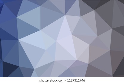 Light Purple vector triangle mosaic template. Shining polygonal illustration, which consist of triangles. Best triangular design for your business.