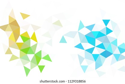 Light Purple vector triangle mosaic template. Creative illustration in halftone style with triangles. Triangular pattern for your design.